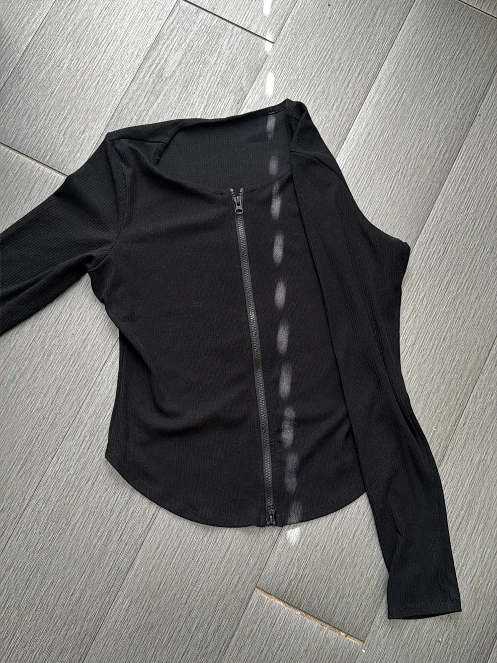 ALO Yoga Ribbed Stardust Long Sleeve - Black